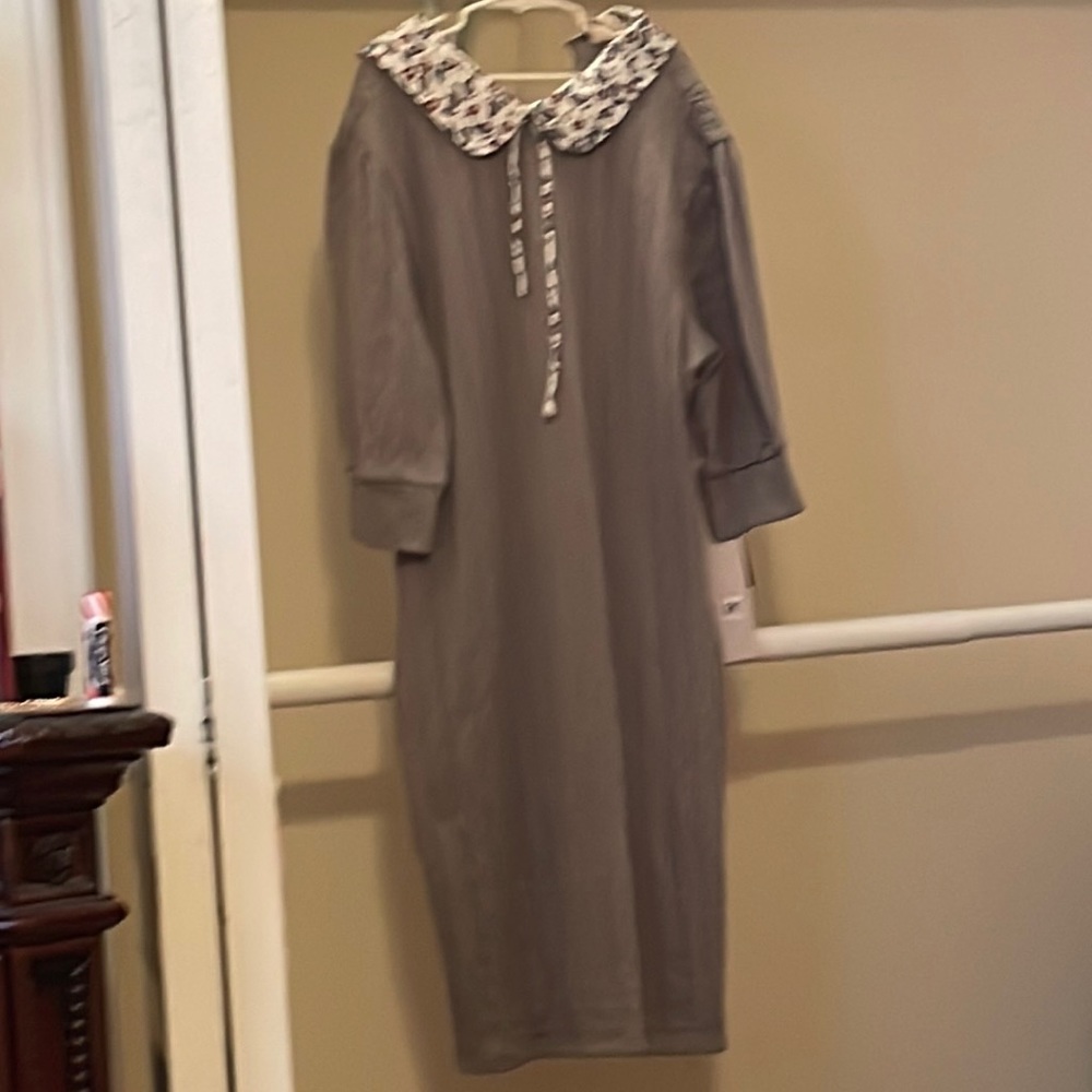 Gray collar dress